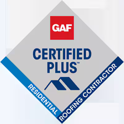 GAF Certified Plus residential roofing contractor